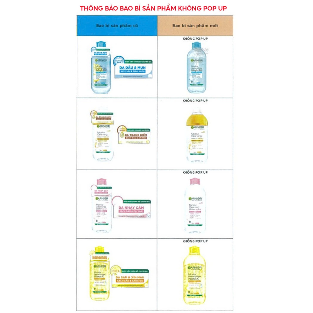 Ảnh Nước Tẩy Trang làm Sạch Sâu, Ngừa Mụn, Sáng Da Garnier Micellar Cleansing Water 400ml 2