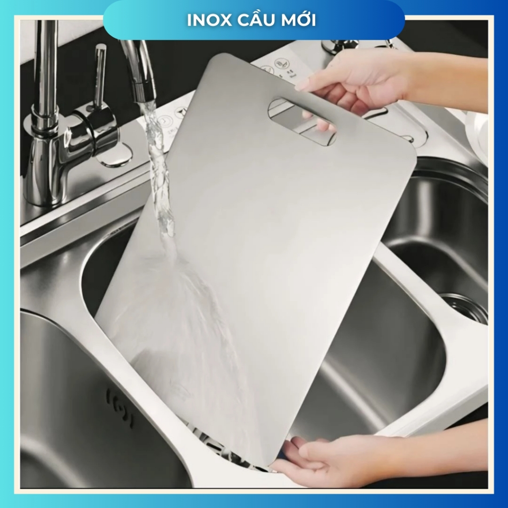 Thớt inox 304 kháng khuẩn cao cấp – chống ẩm mốc, vệ sinh dễ dàng, hàng chất lượng cao từ xưởng