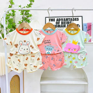 MS63 BỘ THUN LẠNH BÉ GÁI cực xinh, từ 7 -17kg, Vải Thun Lạnh Mỏng Mềm, Thoáng Khí, Co Giãn Tốt -MS63