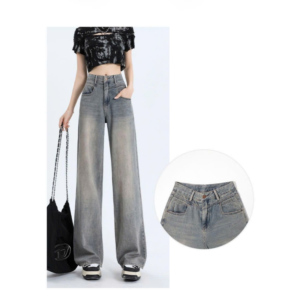 Quần Jeans nữ ống xuông trơn tôn dáng, cá tính, trẻ trung, Quần Jeans phong cách Hàn Quốc Z1174