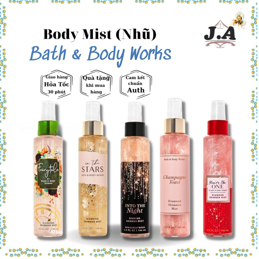(BODY MIST NHŨ) Xịt toàn thân BATH & BODY WORKS Full size 146ml, chính ...