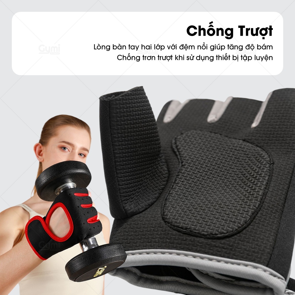 Găng Tay Tập Gym Nữ, Găng Tay Tập Thể Hình Nữ - Găng Tay Mút - GT-HoDan