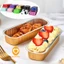 Hộp thiếc Hộp nhôm hình chữ nhật dài 200ml nhiều màu đựng bánh Mousse, nướng trong NCKD