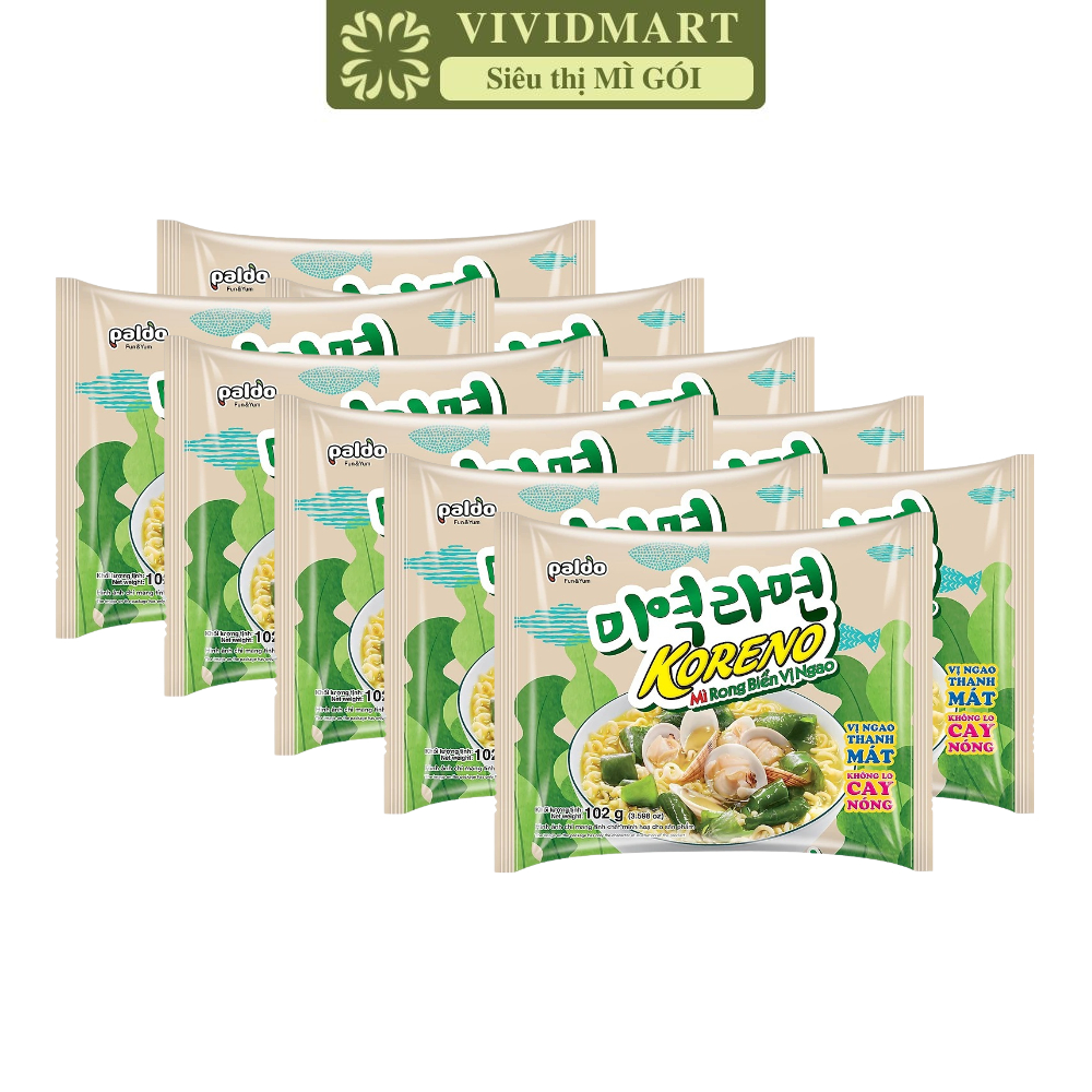 [SET10GÓI]- PALDO- Mì Koreno rong biển vị ngao, Mì rong biển vị nghêu ...