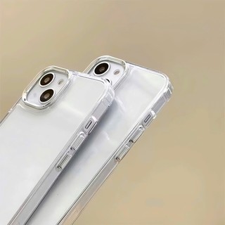 (Ốp viền cam bạc)Ốp lưng tpu dẻo trong suốt viền camera phủ bạc phím bạc chống sốc dành cho ip 12/13/14/15/16/pro/promax