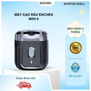 Máy cạo râu Enchen Mini 6, lưỡi dao kép mỏng, chống nước IPX7, pin sử dụng đến 2 tháng - BH 6 tháng