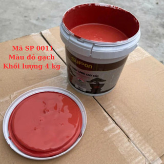 Sơn chậu cảnh cao cấp SuPon màu đỏ gạch – Mã SP 0011, hộp 4 kg, hộp 1kg