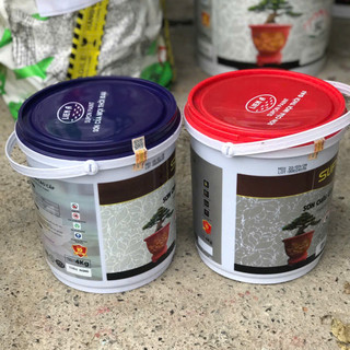Sơn chậu cảnh cao cấp SuPon màu đỏ gạch – Mã SP 0011, hộp 4 kg, hộp 1kg