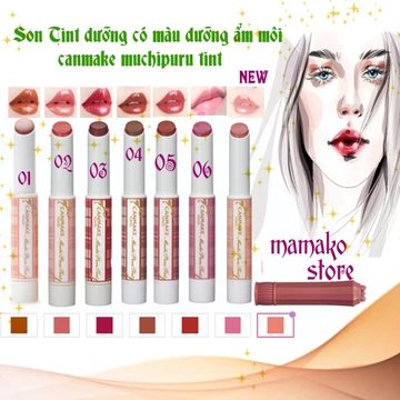 ( Đủ màu) Son Tint dưỡng có màu dưỡng ẩm môi canmake muchipuru tint 2,5g Nhật bản,chú ý vặn lên ít thôi ko vặn xuống đc