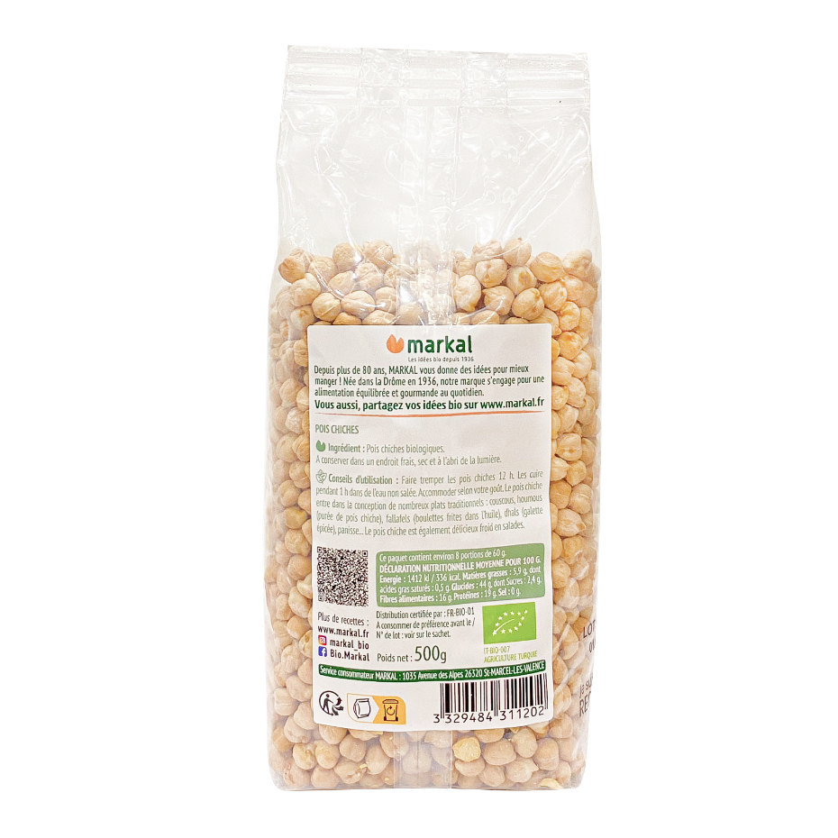 Ảnh Đậu gà hữu cơ Markal 500g vị bùi, hạt to 1