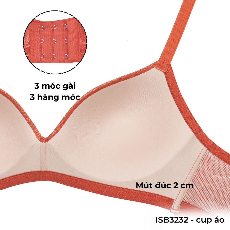 Áo lót Wacoal ISB3232 không gọng nâng nhẹ mút mỏng 2cm - SB3232