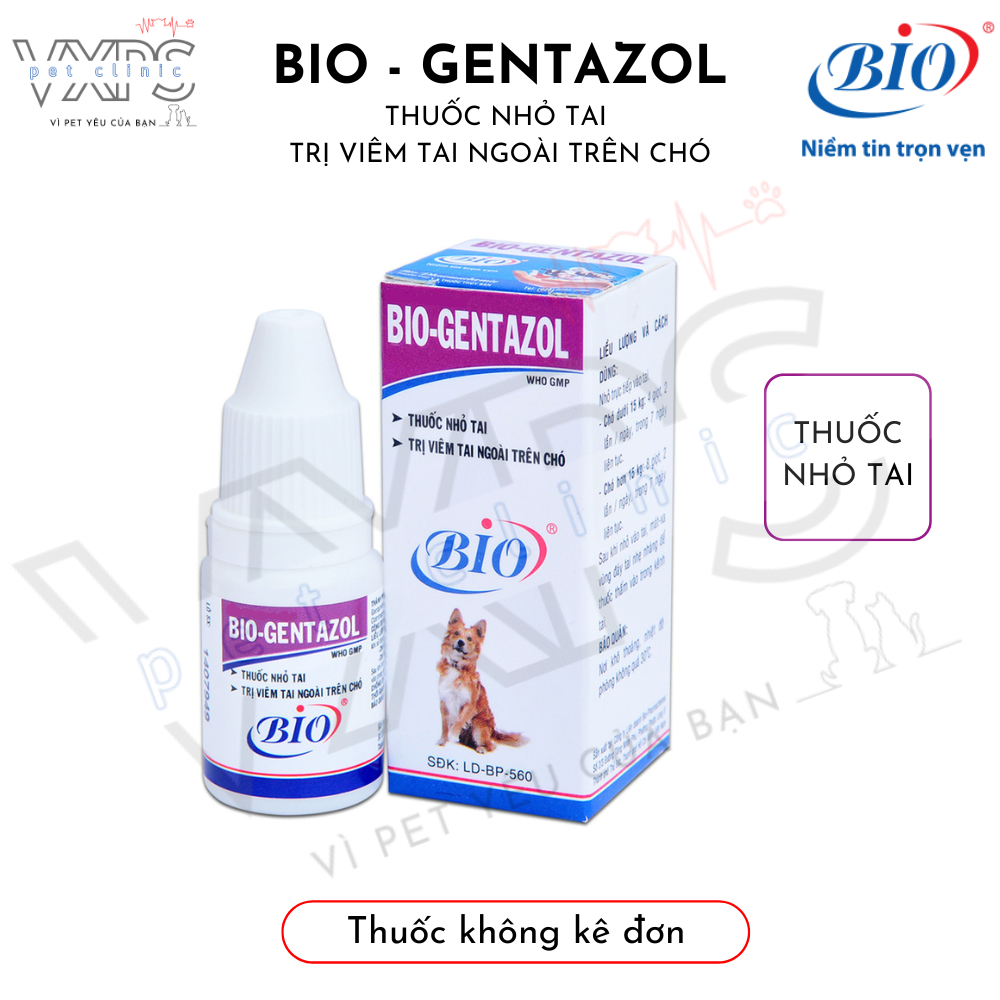 Thuốc nhỏ viêm tai Bio Gentazol dành riêng cho chó | Shopee Việt Nam