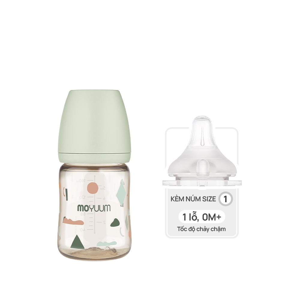 Ảnh Bình sữa PPSU Moyuum - Mây xanh - 170ml - Kèm núm 1 3