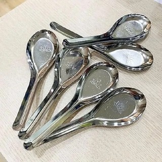 Set  5 Muỗng ăn cơm, thìa mạ bạc với thiết kế đẹp mắt