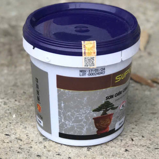 Sơn chậu cảnh cao cấp SuPon màu nâu cánh gián, hộp 1kg, 5 chổi quét sơn