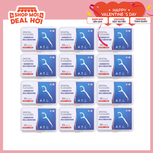 Combo 12 Hộp 600 Chiếc Tăm Chỉ Nha Khoa xỉa răng , vệ sinh chăm sóc răng miệng