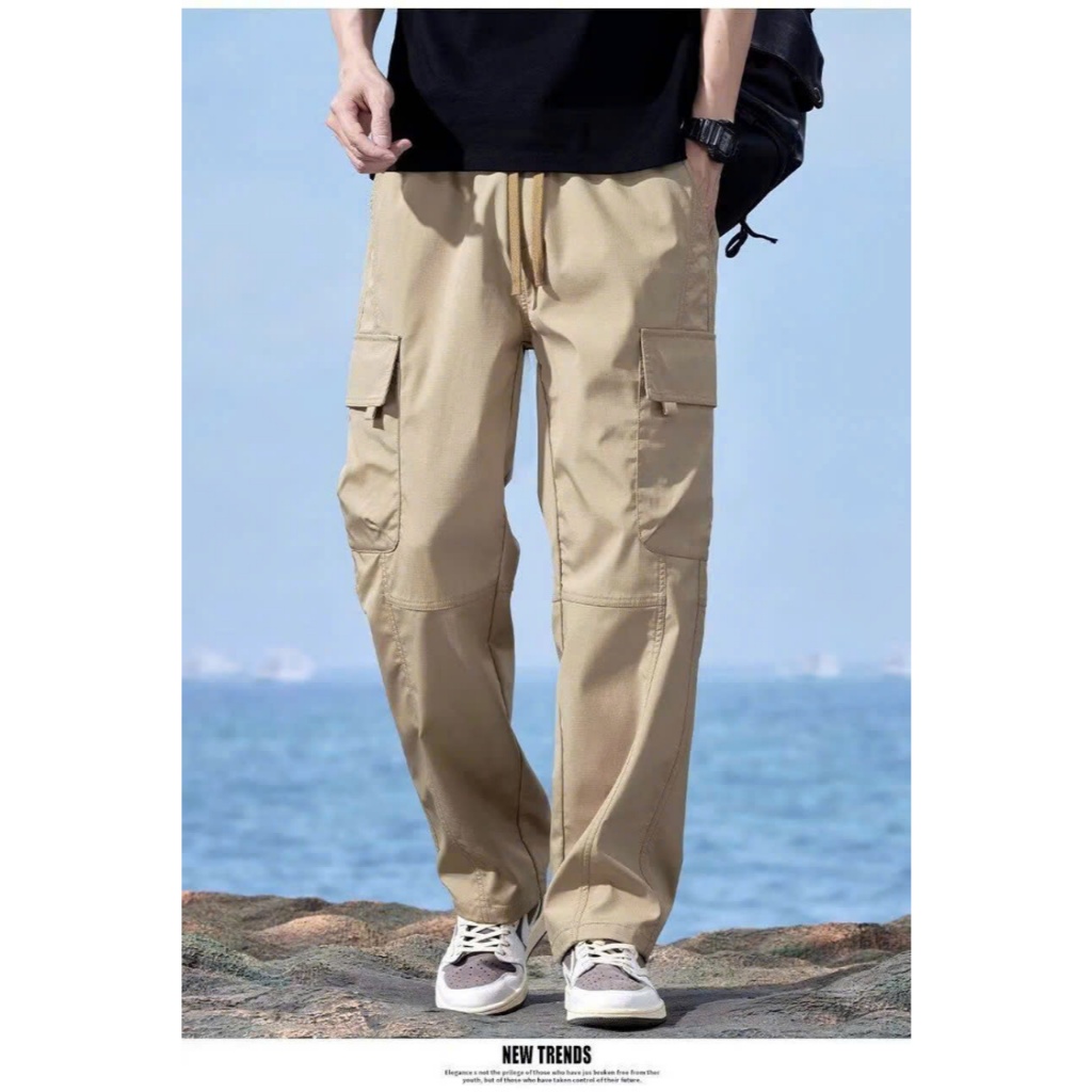 Quần khaki nam túi hộp cạp chun Quảng Châu cao cấp, quần khaki chất liệu cotton mềm, thoáng mát style trẻ trung phong cá