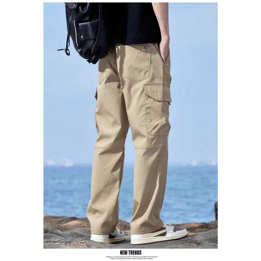Quần khaki nam túi hộp cạp chun Quảng Châu cao cấp, quần khaki chất liệu cotton mềm, thoáng mát style trẻ trung phong cá