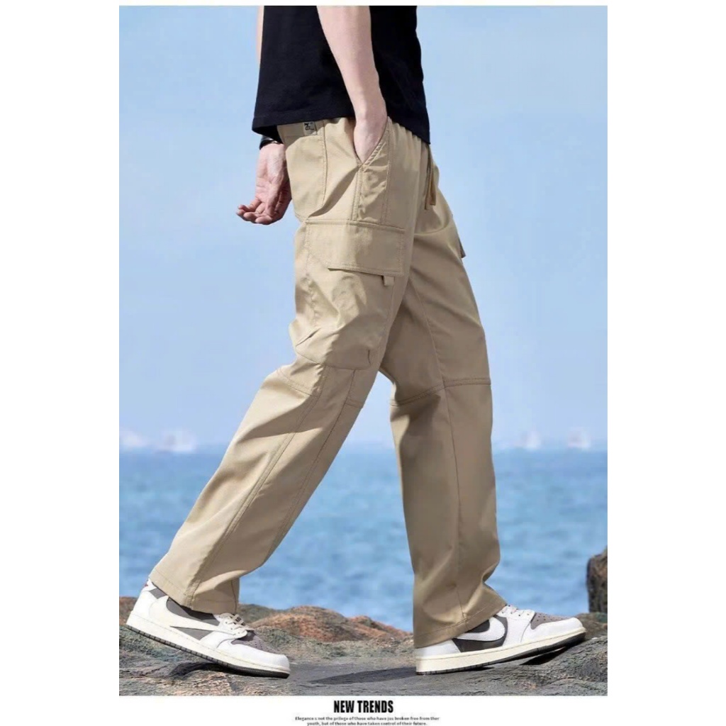 Quần khaki nam túi hộp cạp chun Quảng Châu cao cấp, quần khaki chất liệu cotton mềm, thoáng mát style trẻ trung phong cá