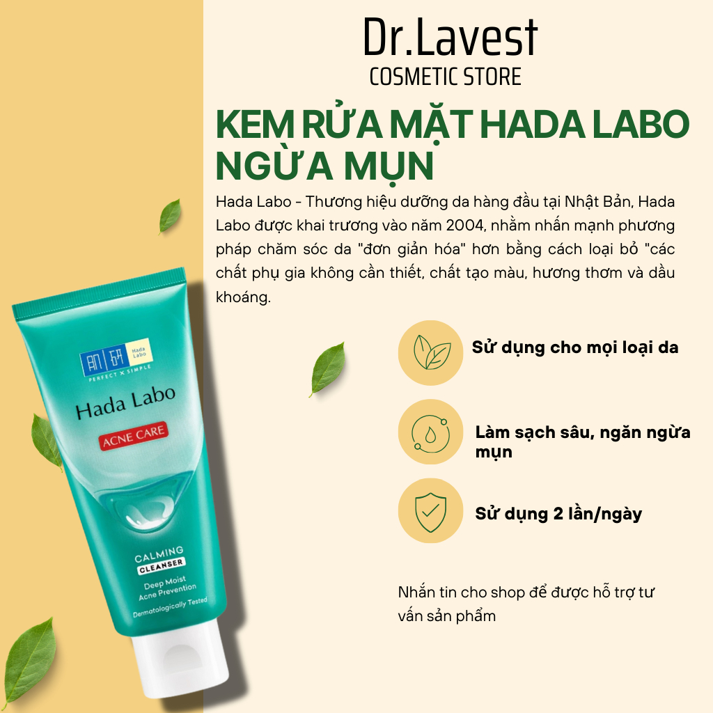 Kem Rửa Mặt Hada Labo Cho Da Dầu Mụn, Da Nhạy Cảm Hada Labo Acne Care ...