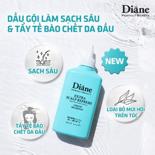 Dầu gội đầu tẩy tế bào chết da đầu Diane Perfect Beauty Extra Scalp Refresh Liquid Shampoo 240ml