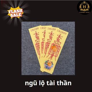Linh Phù Ngũ Lộ Tài Thần Mới - Thẻ May Mắn Dán Điện Thoại, Ví Giúp Buôn May Bán Đắt, Thu Hút Khách Hàng - Cherry Shop