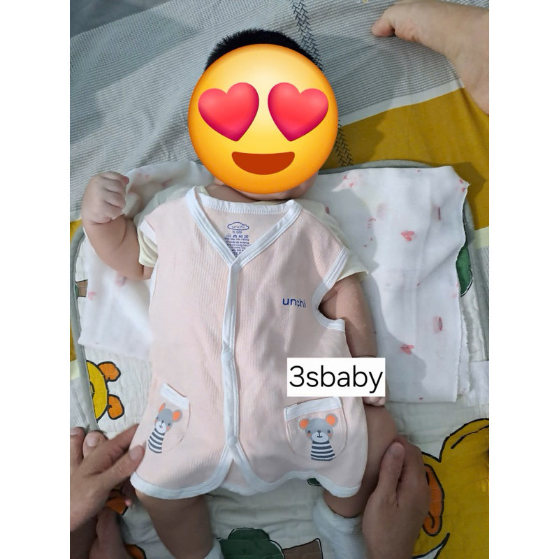 [UNCHI] Áo gile gân tăm mềm mại, co giãn 4 chiều cho bé trai bé gái từ 3-9kg - HD27 3SBABY