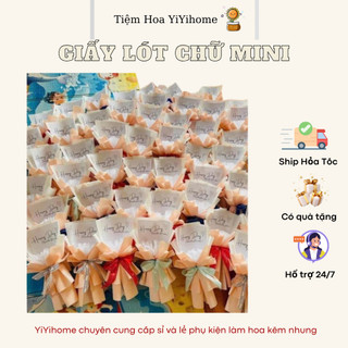 Giấy Lót Chữ Mini 14*25CM Gói Bó Hoa Trang Trí Hoa Diy Handmade YiYihome