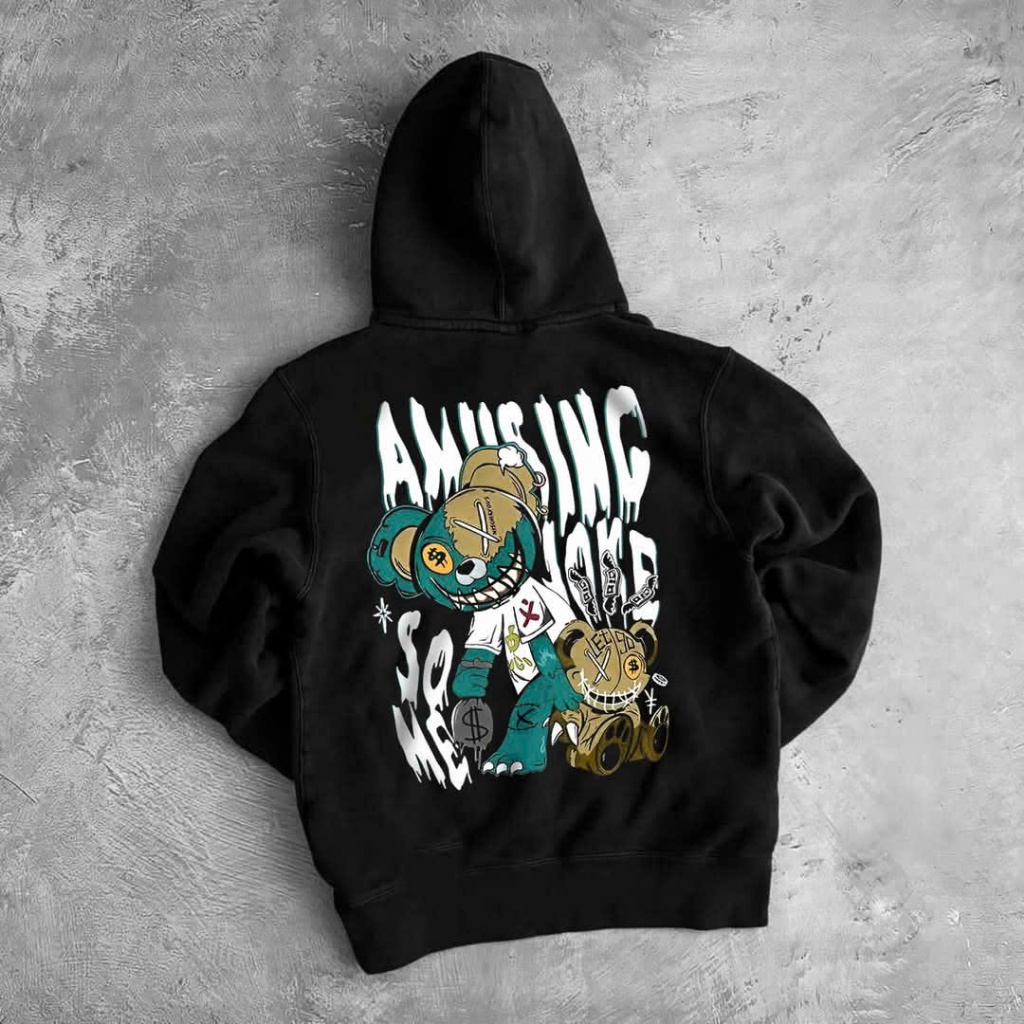 Set Bộ Áo HOODIE Quần Sort Phối Chữ POT Hình 2 Gấu Phong Cách Cá Tính Sành Điệu, Chất Liệu Nỉ Ngoại Ấm Áp, Dày Dặn