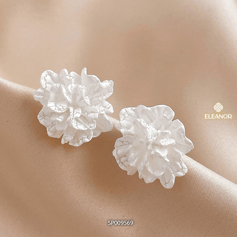 Bông tai nữ chuôi bạc 925 Eleanor Accessories thiết kế hình hoa phụ kiện trang sức khuyên tai 9569