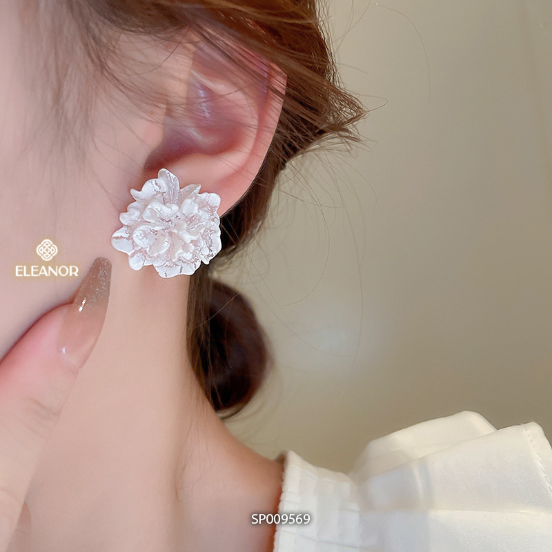 Bông tai nữ chuôi bạc 925 Eleanor Accessories thiết kế hình hoa phụ kiện trang sức khuyên tai 9569