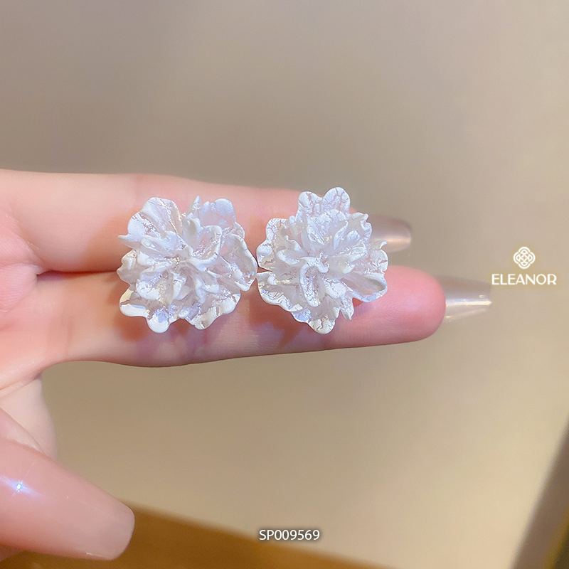 Bông tai nữ chuôi bạc 925 Eleanor Accessories thiết kế hình hoa phụ kiện trang sức khuyên tai 9569