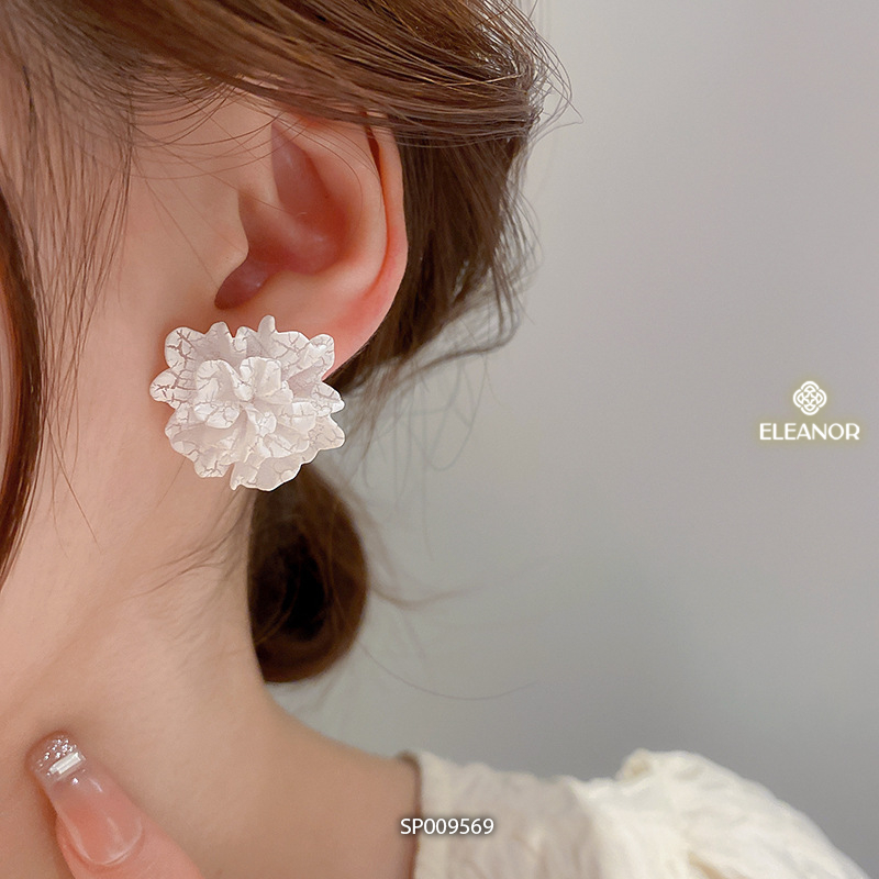 Bông tai nữ chuôi bạc 925 Eleanor Accessories thiết kế hình hoa phụ kiện trang sức khuyên tai 9569