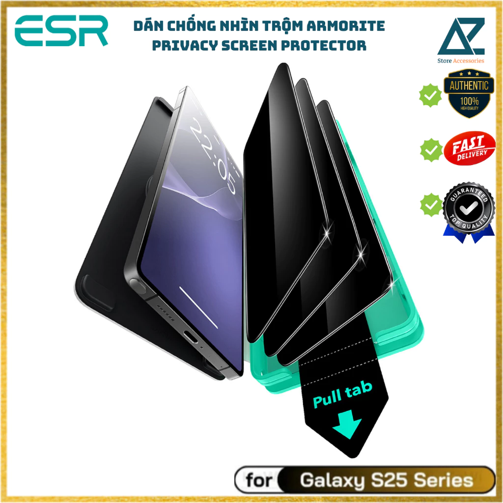 Tăng gấp đôi khả năng bảo vệ cho Galaxy S25 Ultra của bạn với khả năng bảo vệ màn hình và bảo vệ quyền riêng tư mạnh mẽ. Công nghệ chống nhìn trộm 56° độc quyền giúp ngăn chặn hiệu quả việc nhìn trộm từ các góc nghiêng, đảm bảo chỉ có bạn mới có thể nhìn rõ màn hình.
