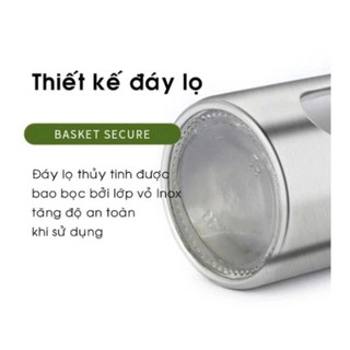 Lọ gia vị muối tiêu inox 100ml - Hũ đựng tăm tiện dụng - Lọ rắc tiêu, hũ đựng gia vị