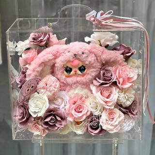 (CHUYÊN SỈ-HỎA TỐC) Hộp valy mica trong suốt đựng babythree gấu bông hoa khô hoa sáp Quà tặng 14/2 8/3 20/10 cao cấp