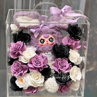 (CHUYÊN SỈ-HỎA TỐC) Hộp valy mica trong suốt đựng babythree gấu bông hoa khô hoa sáp Quà tặng 14/2 8/3 20/10 cao cấp