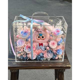 (CHUYÊN SỈ-HỎA TỐC) Hộp valy mica trong suốt đựng babythree gấu bông hoa khô hoa sáp Quà tặng 14/2 8/3 20/10 cao cấp
