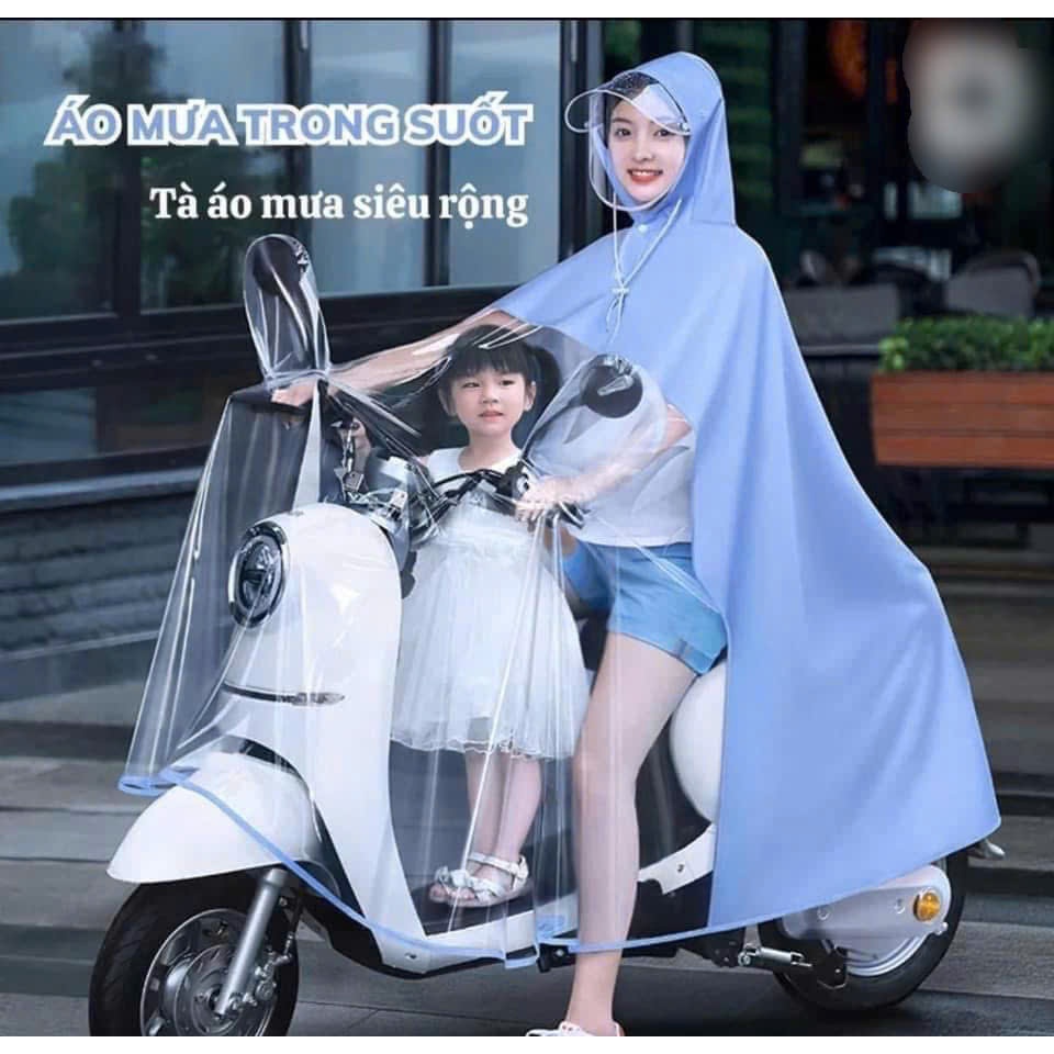 ÁO MƯA NỬA TRONG CHẤT LIỆU NHỰA DẺO TÀ RỘNG SIÊU TIỆN DỤNG