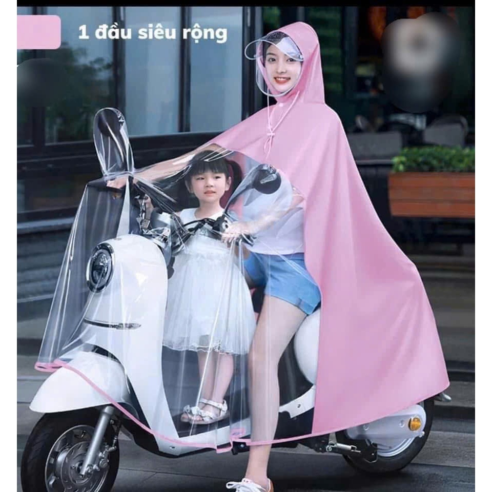 ÁO MƯA NỬA TRONG CHẤT LIỆU NHỰA DẺO TÀ RỘNG SIÊU TIỆN DỤNG