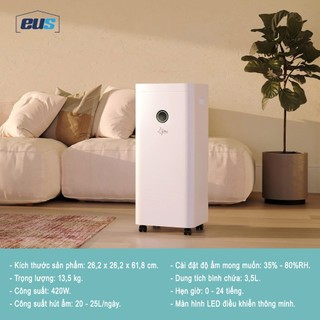 Máy Hút Ẩm & Lọc Không Khí Đức SUNTEC DryFix 20 - 3in1 hút ẩm, lọc không khí, sấy quần áo - 25L/ngày