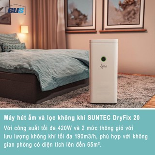 Máy Hút Ẩm & Lọc Không Khí Đức SUNTEC DryFix 20 - 3in1 hút ẩm, lọc không khí, sấy quần áo - 25L/ngày