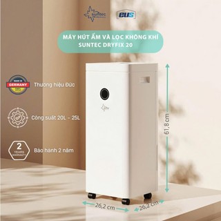 Máy Hút Ẩm & Lọc Không Khí Đức SUNTEC DryFix 20 - 3in1 hút ẩm, lọc không khí, sấy quần áo - 25L/ngày