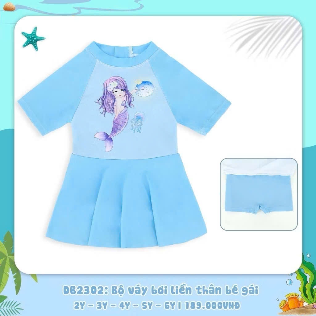 (9-18kg) Bộ Đồ Bơi Dokma Hoạ Tiết Sinh Động Cho Bé Trai, Bé Gái DB2297 DB2299 DB2301 DB2302 DB3815