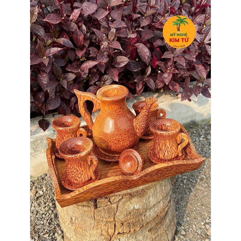 Bộ Bình Trà Lớn Khay Mẫu Chữ Nhật 4 ly & 6 Ly Phù Hợp Trà Đạo, Trang Trí Bàn Trà, Thiết Kế Sang Trọng, Dùng Biếu Tặng