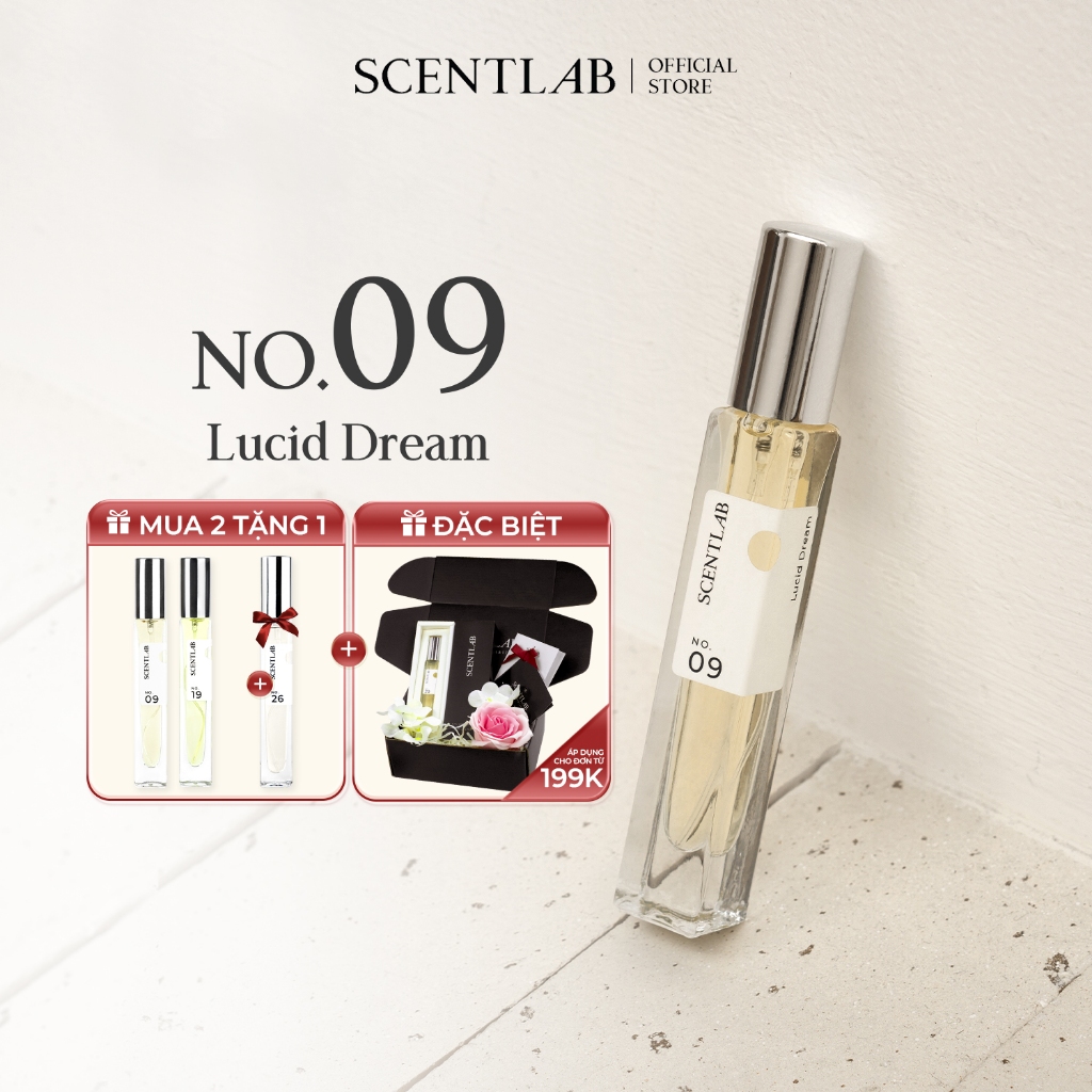 Ảnh Nước hoa nữ SCENTLAB No.09 Lucid Dream tinh dầu thơm lâu, lưu hương 8h đằm thắm, quý phái, mini 10ml 1