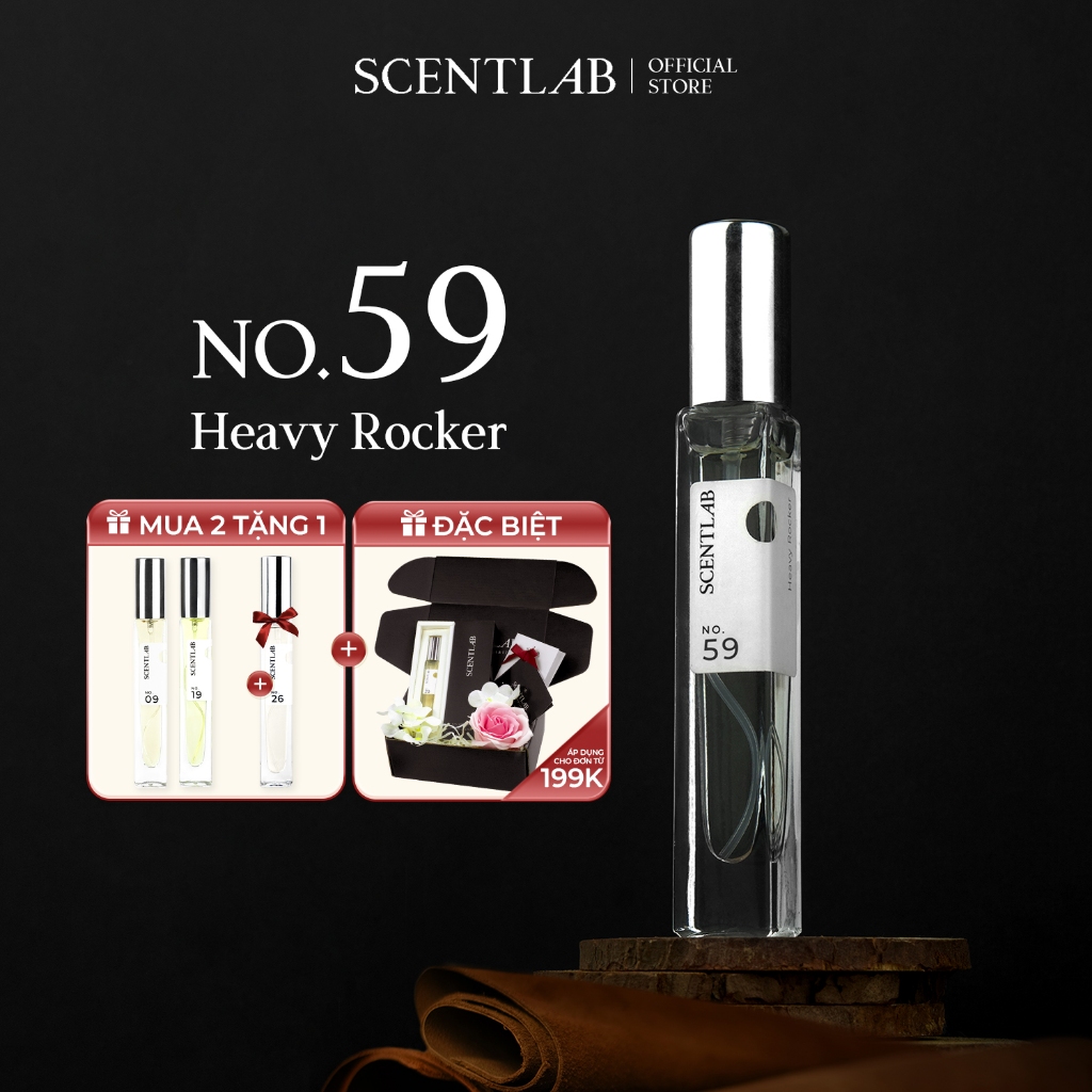 Ảnh Nước hoa nam mini SCENTLAB NO.59 Heavy Rocker nam tính thơm lâu lưu hương 8h- xịt 10ml 1