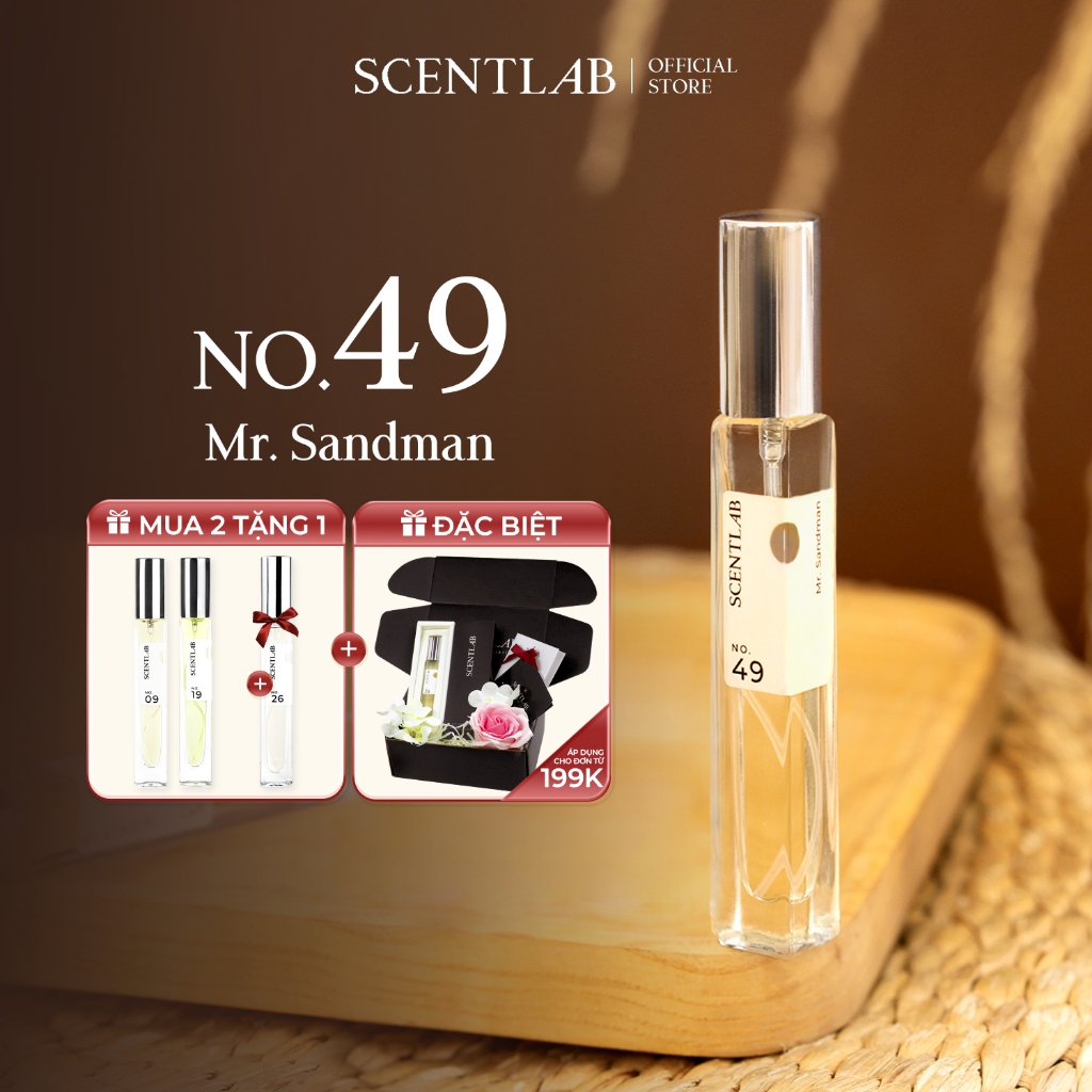Ảnh Nước hoa nam SCENTLAB No.49 hương gỗ Mr Sandman tinh dầu thơm lâu, lưu hương 8h mini 10ml , vintage, tinh tế lịch lãm 1