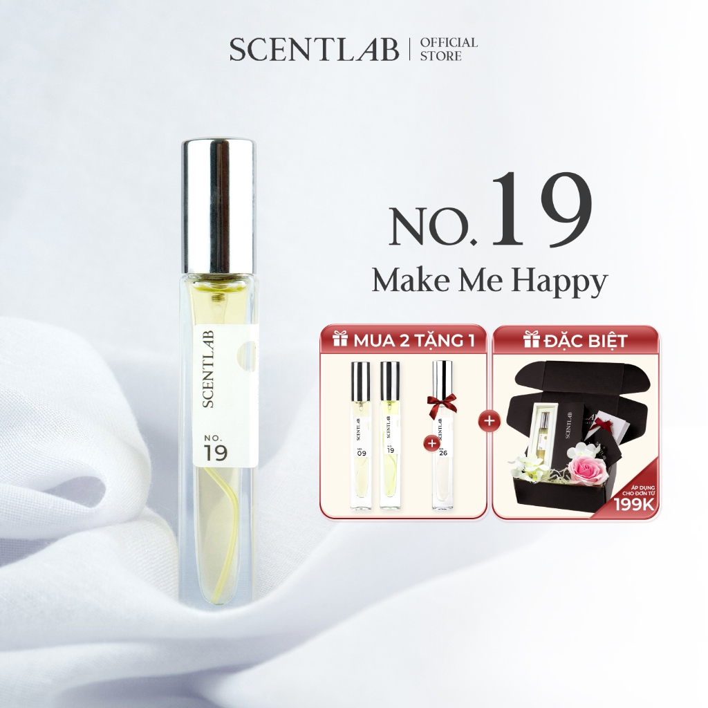 Ảnh Nước hoa nữ mini SCENTLAB ngọt dịu No.19 Make me Happy tinh dầu thơm lâu lưu hương 8h- xịt 10ml 1