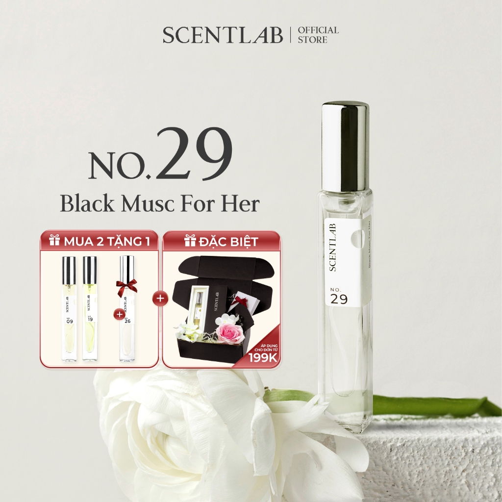 Ảnh Nước hoa nữ mini SCENTLAB No.29 hương phấn nhẹ nhàng thơm lâu lưu hương 8h - xịt 10ml 1